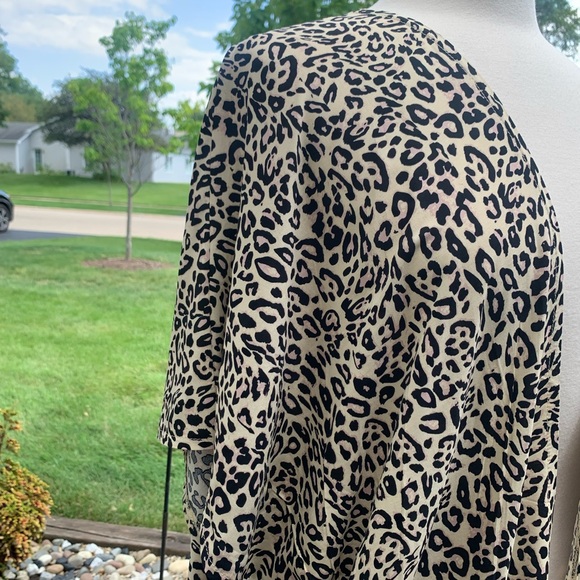 New Bohemian Leopard Kimono Duster Jacket Robe Swim Cover Up Wrap - Picture 6 of 17